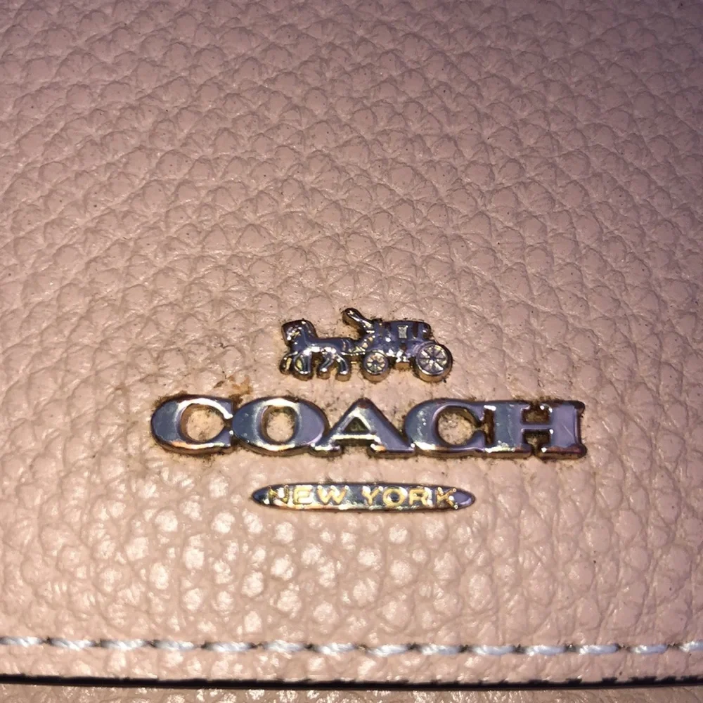 Coach Pale Pink Pebbled Leather Coach Wallet Soft Pink Coach Wallet Snap